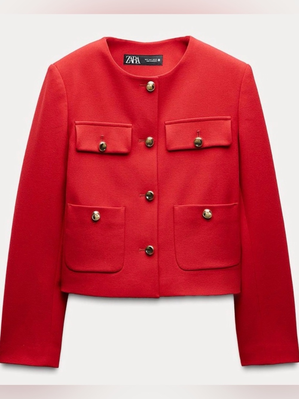 Zara Red Short Blazer